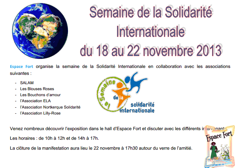 La semaine de la solidarité internationale à l'Espace Fort La semaine de la solidarité internationale à l'Espace Fort